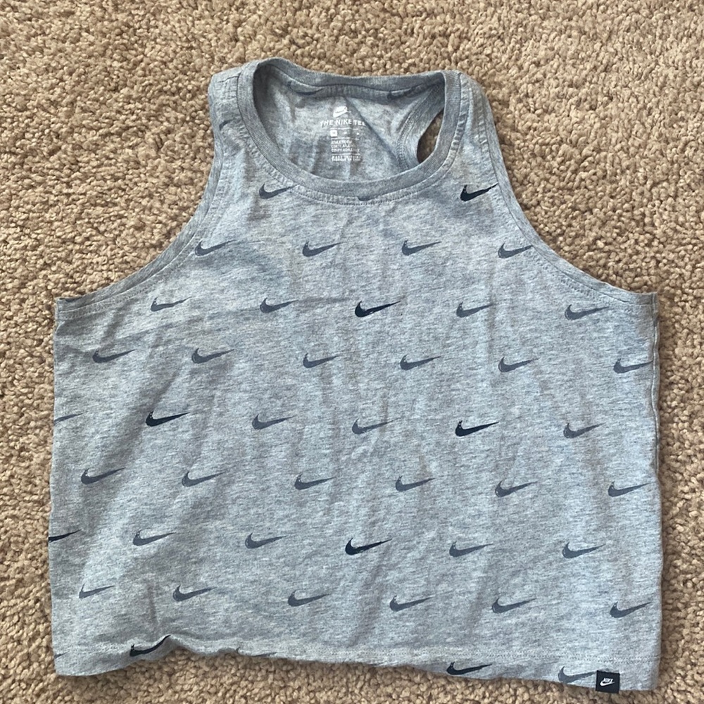 Nike swoosh print crop tank